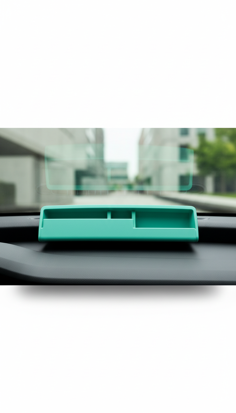 Dash organizer tray in urban lime