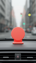 Magnetic phone mount in neon coral